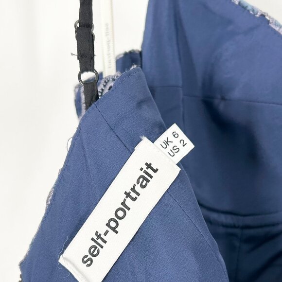 NWT Self-Portrait Floral Embroidery Cut-Out Midi Dress - Picture 6 of 9